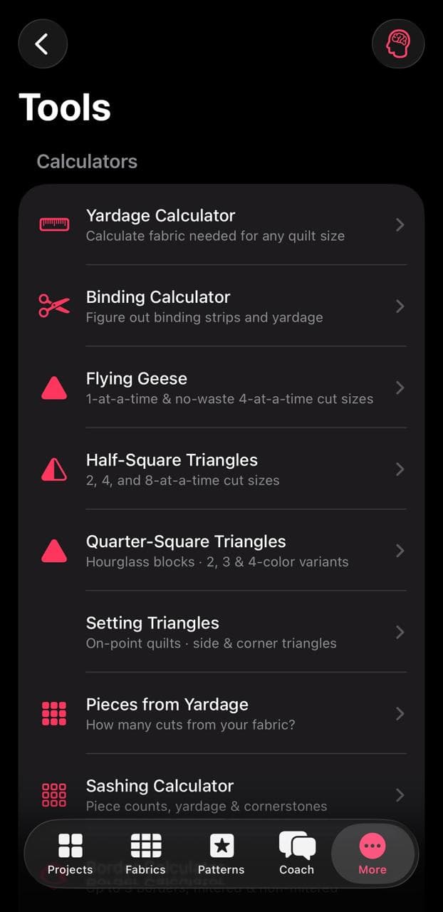 12 Quilting Calculators screenshot