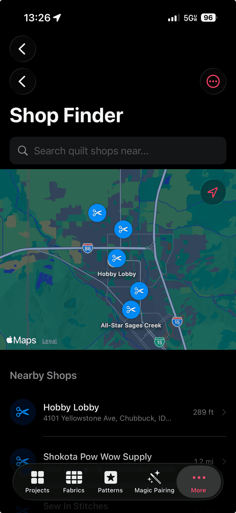 Shop Finder — find quilt shops near you